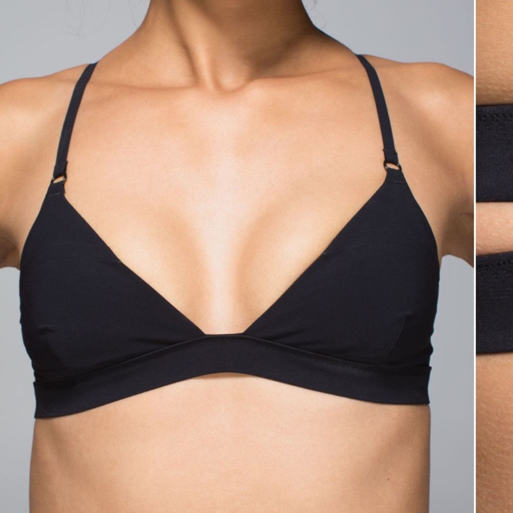 Lily lemon Surf Shanti bikini top black